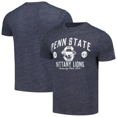 League Collegiate Wear Heather Navy Penn State Nittany Lions Bendy Arch Victory Falls Tri-blend T-sh