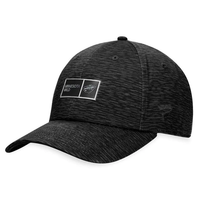 Fanatics Branded  Black Minnesota Wild Authentic Pro Road Adjustable Hat