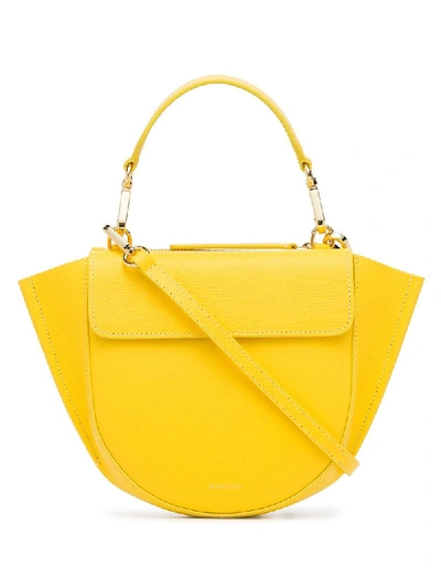 Wandler Hortensia Mini Leather Shoulder Bag In Yellow
