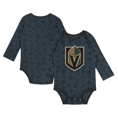 Outerstuff Babies' Infant Grey Vegas Golden Knights Dynamic Defender Long Sleeve Bodysuit