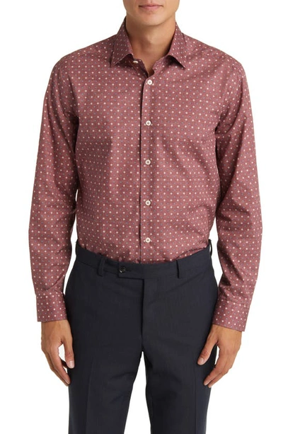 Jack Victor Agustin Contemporary Fit Foulard Print Cotton Button-up Shirt In Rose