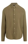 Joe's Theo Textured Cotton Button-up Shirt In Turtle