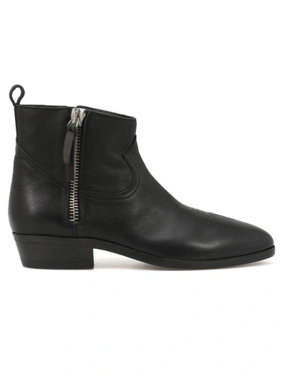 Golden Goose Leather Ankle Boot In Black Leather
