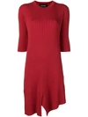 Neil Barrett Midi Knit Dress In Red