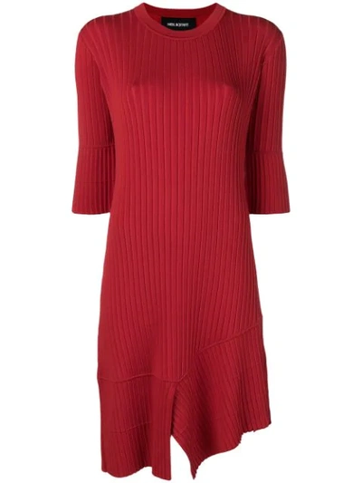 Neil Barrett Midi Knit Dress In Red
