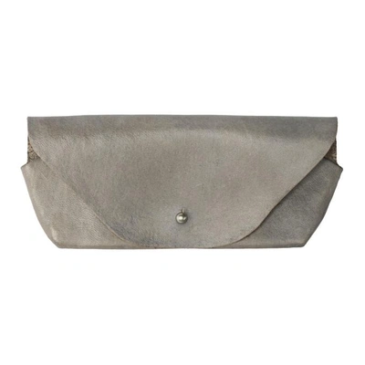 Maximum Henry Grey Leather Glasses Case