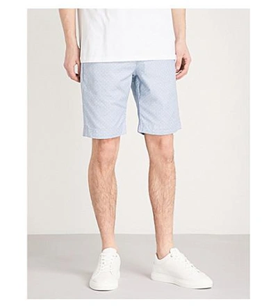 Ted Baker Gatman Regular-fit Cotton-blend Shorts In Blue