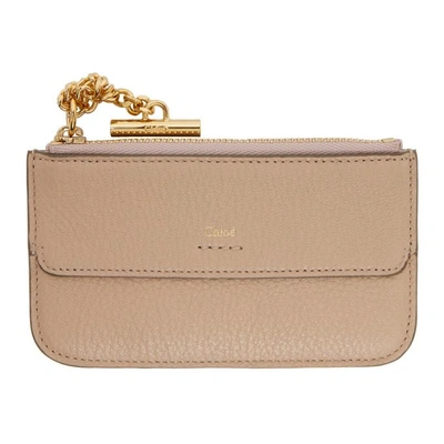 Chloé Chloe Pink Drew Card Holder In 6j5 Cementp