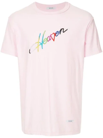 Blouse Heaven Embroidered Cotton-jersey T-shirt In Pink
