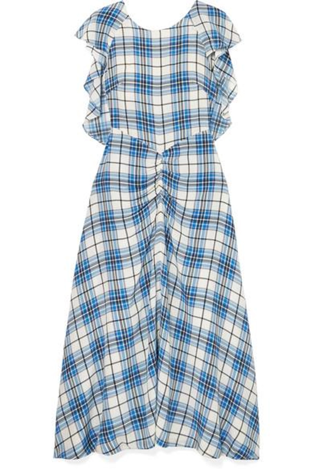 knee length dresses for ladies Black Plaid Malika Midi Dress main image 0