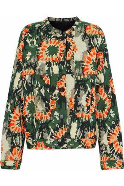 Raquel Allegra Woman Cotton-blend Jacquard Jacket Army Green