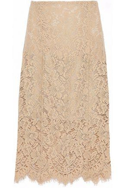 Ganni Woman Jerome Corded Lace Skirt Sand