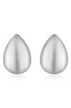 Ettika Teardrop Stud Earrings In Rhodium