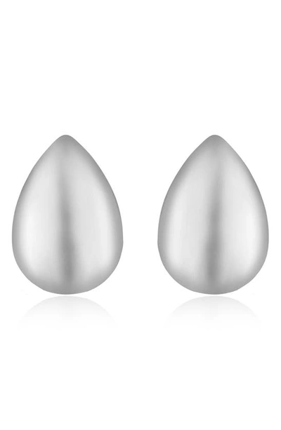 Ettika Teardrop Stud Earrings In Rhodium