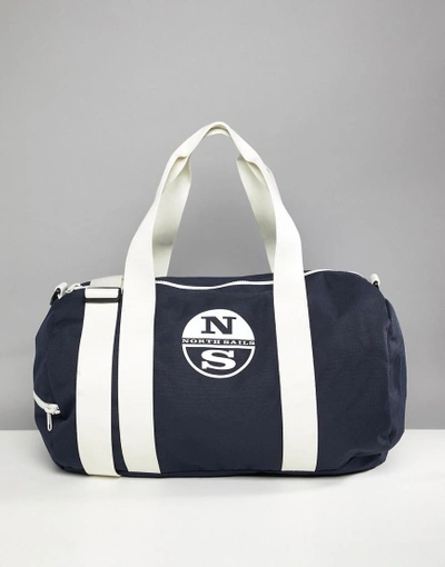 North Sails Large Duffle Bag With Logo In Navy - Navy