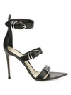 Gianvito Rossi Leather Belted High Sandals In Black