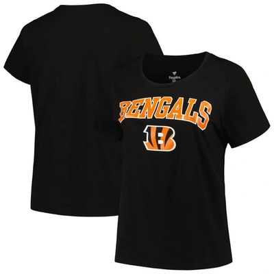 Fanatics Branded Black Cincinnati Bengals Arch Over Logo Plus Size T-shirt