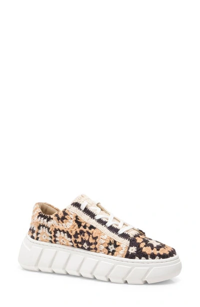 Free People Catch Me If You Can Crochet Platform Sneaker In Brown