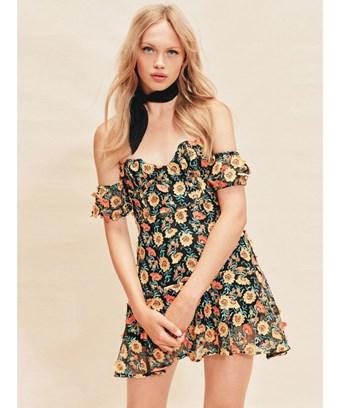 For Love Lemons Amelia Strapless Mini Dress In Sunflower Modesens