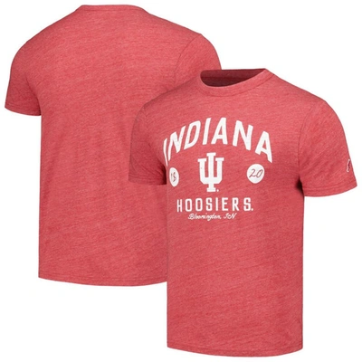League Collegiate Wear Crimson Indiana Hoosiers Bendy Arch Victory Falls Tri-blend T-shirt