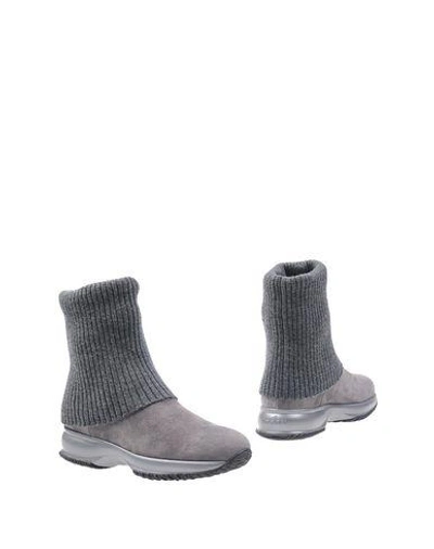 Hogan Ankle Boot In Light Grey