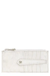 Hobo Linn Leather Wallet In Silver Metallic