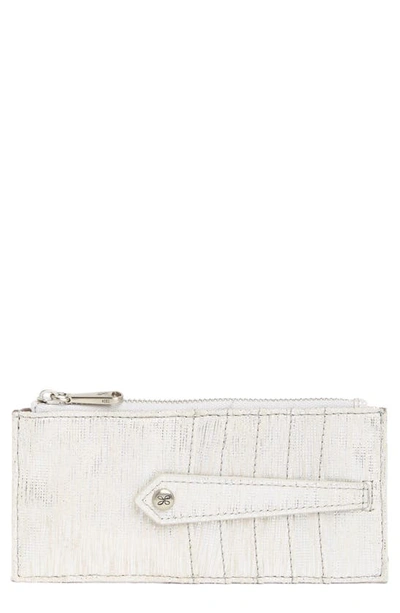 Hobo Linn Leather Wallet In Silver Metallic