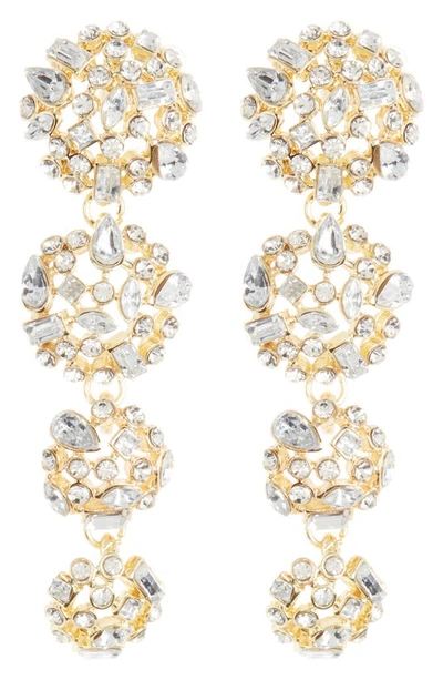 Baublebar Pavé Crystal Drop Earrings In Clear Gold