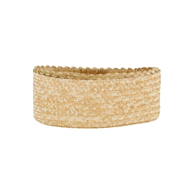 Vietri Florentine Straw Accessories Natural Oval Bread Basket