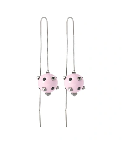 Valentino Garavani Rockstud Studded Earrings In Pink