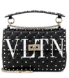 Valentino Garavani Garavani Rockstud Spike Medium Leather Shoulder Bag In Bianco Ottico/nero