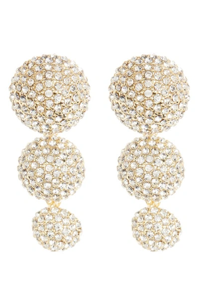 Baublebar Pavé Crystal Drop Earrings In Clear Gold