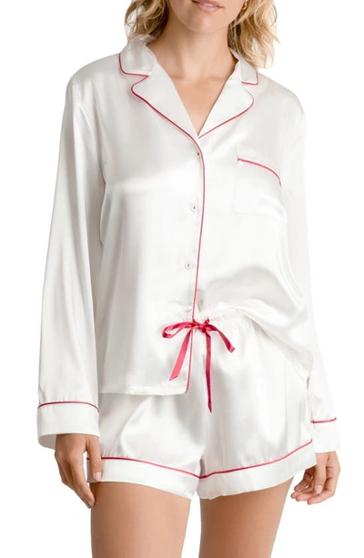 In Bloom By Jonquil Satin Short Pajamas In Ivory