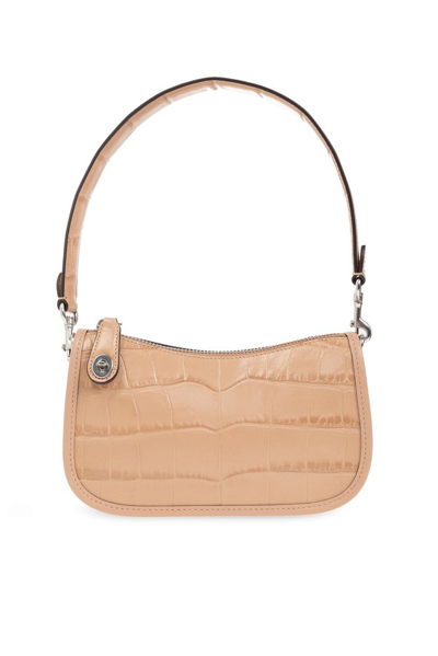 Coach Swinger Zipped Shoulder Bag In Neutrals