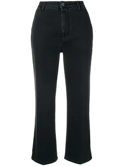 Altuzarra Dixon High-waist Flare-leg Crop Jeans In Black