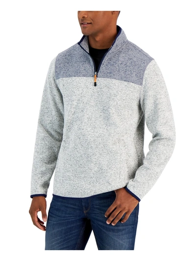 Club Room Mens 1/4 Zip Sweater Fleece Jacket In Multi