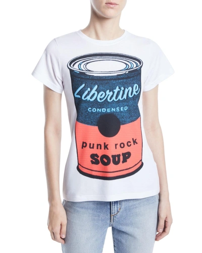 Libertine Punk Rock Soup Photo-print Jersey Tee In White