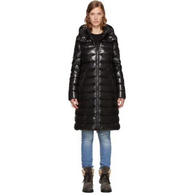 Moncler Moka Quilted Down Coat In Black