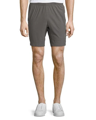 Peter Millar Men's Montreal Action Stretch Training Shorts In Grey
