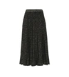 Proenza Schouler Pleated A-line Tiger-jacquard Midi Skirt, Forest In Green