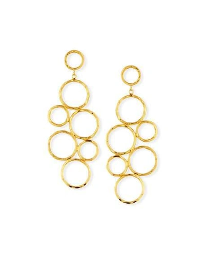 Nest Jewelry Hammered Gold-plate Circle Statement Earrings