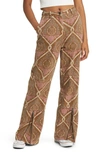 Honor The Gift Faux Leather Zip Hem Pants In Multi