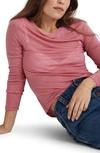 Madewell Sheer Long Sleeve T-shirt In Nouveau Pink