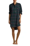 Polo Ralph Lauren Cotton Tunic Sleep Shirt In Polo Tartan