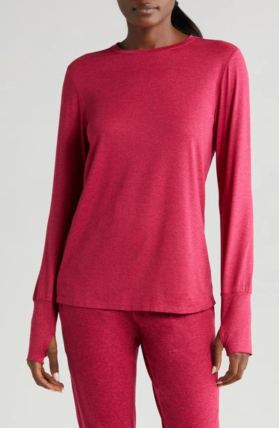 Zella Liana Restore Soft Lite Long Sleeve T-shirt In Pink Bright