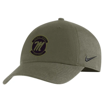 Nike Olive Ole Miss Rebels Military Pack Heritage86 Adjustable Hat