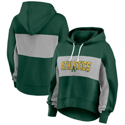 Fanatics Branded Green Oakland Athletics Filled Stat Sheet Pullover Hoodie