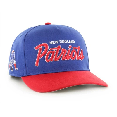 47 ' Royal/red New England Patriots Crosstown Two-tone Hitch Adjustable Hat