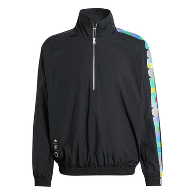 Adidas Originals Adidas Black Peter Saville X Manchester United Half-zip Pullover Jacket