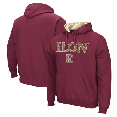 Colosseum Men's  Maroon Elon Phoenix Arch And Logo Pullover Hoodie